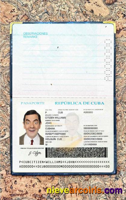 Cuba passport photolook